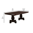 thumbnail image 5 of Benjara 66 Inch Dining Table, Extension Leaf, Twin Pedestal Base, Cherry Oak Brown, 5 of 5