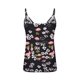 thumbnail image 3 of Gibobby Camiseta de tirantes con estampado de camisola para mujer, camiseta, blusa, camiseta sin mangas, cuello en V, tirantes finos(Negro,M), 3 of 4