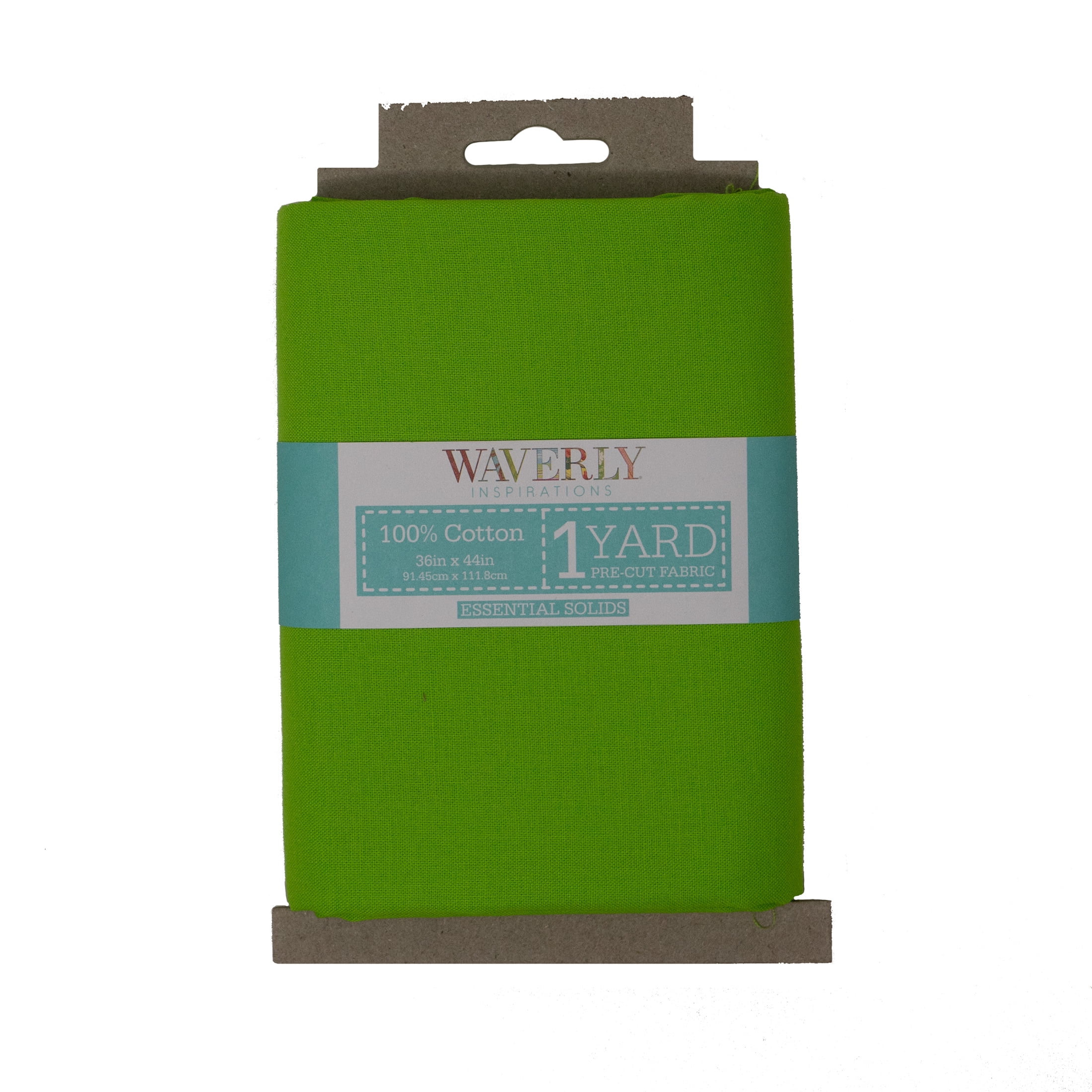 (4 pack) Waverly Inspirations 1 Yard Cut 100% Cotton Solids Fabric, Bright Green, 44" Wide for Quilting & Sewing