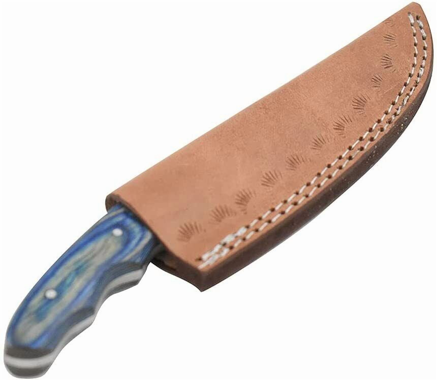Wild Turkey Handmade Collection Heavy Duty Blue Wood Handle Hunting Knife | Stai