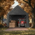 thumbnail image 4 of KING BIRD 10' x 20' Heavy Duty Carport Anti-Snow Outdoor Upgraded High Peak Storage Shelter with Reinforced Ground Bars, 4 of 9