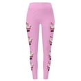 thumbnail image 4 of MKLEKYY Leggings de compresión para mujer Leggings para mujer Leggings de entrenamiento Pantalones con estampado navideño de bloques de color Leggings suaves y elásticos 3629, 4 of 4