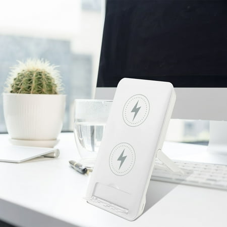 Oggfader Wireless Charger Stand New Double Coil 10W Wireless Fast Charging Vertical Foldable Desktop Mobile Phone Bracket Wireless Charger