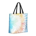 thumbnail image 3 of Single Shoulder Bag Convenience Bag 19.6×15.7×5.9in Light And Weight-Free Main Pocket Large Portable And Single Shoulder Back Lightgrey Tie-Dye Background Vibrant Colors And Swirling (3), 3 of 7