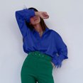 thumbnail image 4 of Turilly Women Fashion Long Sleeve V-Neck Solid Color Shirt Tops Blouse Shirt, 4 of 9