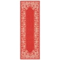 thumbnail image 2 of SAFAVIEH Courtyard Claire Rooster Indoor/Outdoor Runner Rug, 2'3" x 6'7", Red/Natural, 2 of 11