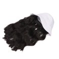 thumbnail image 4 of Peluca Rizada Corta ANGGREK de Sombrero Textura Realista de Pelo Marrón Negro, 4 of 8