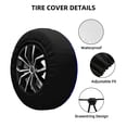 thumbnail image 5 of DouZhe Waterproof Spare Tire Cover, Michigan State Seal Flag Prints Adjustable Wheel Covers Fit for Jeep Trailer RV SUV Car, 16 inch, 5 of 7