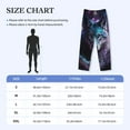 thumbnail image 4 of Vsdgher Purple Sky Wolf Print Mens Pajama Pants Sleep & Lounge Pants, PJ Bottoms With elastic waistb and Pockets, 4 of 5