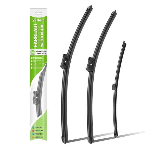 FARRLADI Windshield Wipers Replacement for Audi Q5 2009-2025,SQ5 2014-2017,SQ5 Sportback 2017-2021,Q3 2019-2025,Original Equipment Automotive Replacement Wiper Blades - 24" 20" 13"(3 Pack)