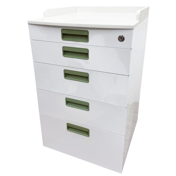 4 Drawers Dental Cabinet Hospital Storage Utility Cart Movable Cabinet