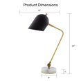 thumbnail image 2 of Posh Living Armin Table Lamp 5ft Power Cord Marble Stone Base Black, 2 of 9