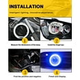 thumbnail image 5 of 2 Pcs White 80MM Car Angel Eyes Halo Rings COB Light Circle Ring LED Fog Light Bulbs DRL Lamp with Plastic Cover 12V 24V YING, 5 of 6