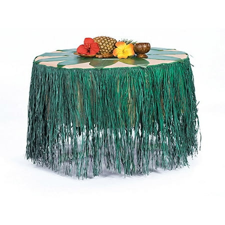 Green Raffia Table Skirt