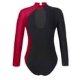 thumbnail image 6 of iiniim Girls Shiny Diamond Long Sleeve Leotard Figure Skating Ballet Dancewear Size 6-16 Burgundy 6, 6 of 7