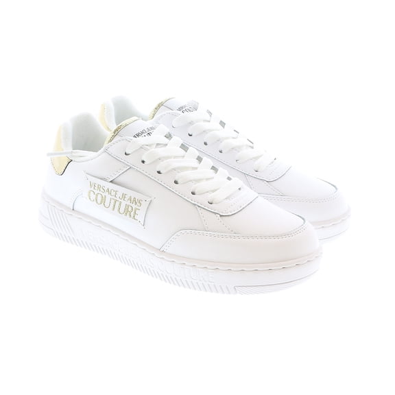Versace Jeans Couture Low Top Signature White/Gold Sneakers-9 for womens