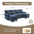 thumbnail image 3 of MRUAKA U Shaped Sofa , U Shaped Couch with Chaise, Sectional Couch for Small Space Apartment, 3 Seater, 3 of 6