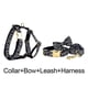 thumbnail image 1 of High Quality Custom Design Logo Blue Soft Cotton Pet Accessories Personalized Dog Collar Leashes Harness Bow Set TangCao02 ShopWise Round, 1 of 15