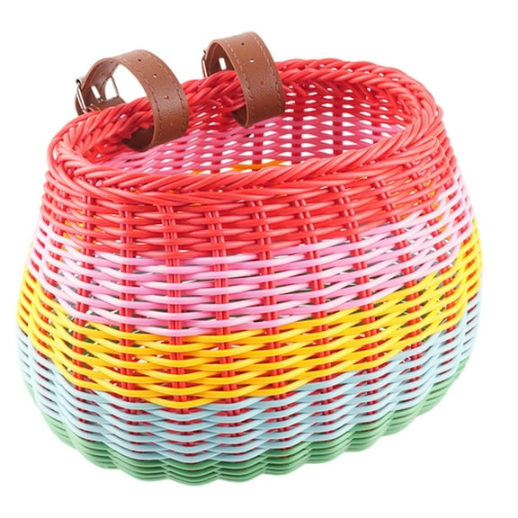 Adjustable Bike Basket Bicycles Handlebar Storage Bike Basket with Fasten Strap, Bicycles Front Basket for Kids