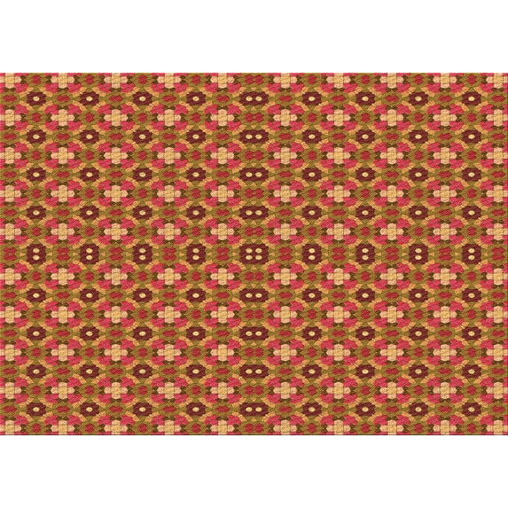 Ahgly Company Indoor Rectangle Patterned Carrot Orange Area Rugs, 4' x 6'