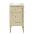 thumbnail image 3 of Modway Elysian 24" Wood Bathroom Vanity in White Burl, 3 of 10