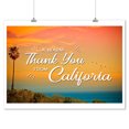thumbnail image 2 of Los Angeles, California, Sunset and Birds, A Warm Thank You from California (9x12 Wall Art Print, Home Decor), 2 of 3