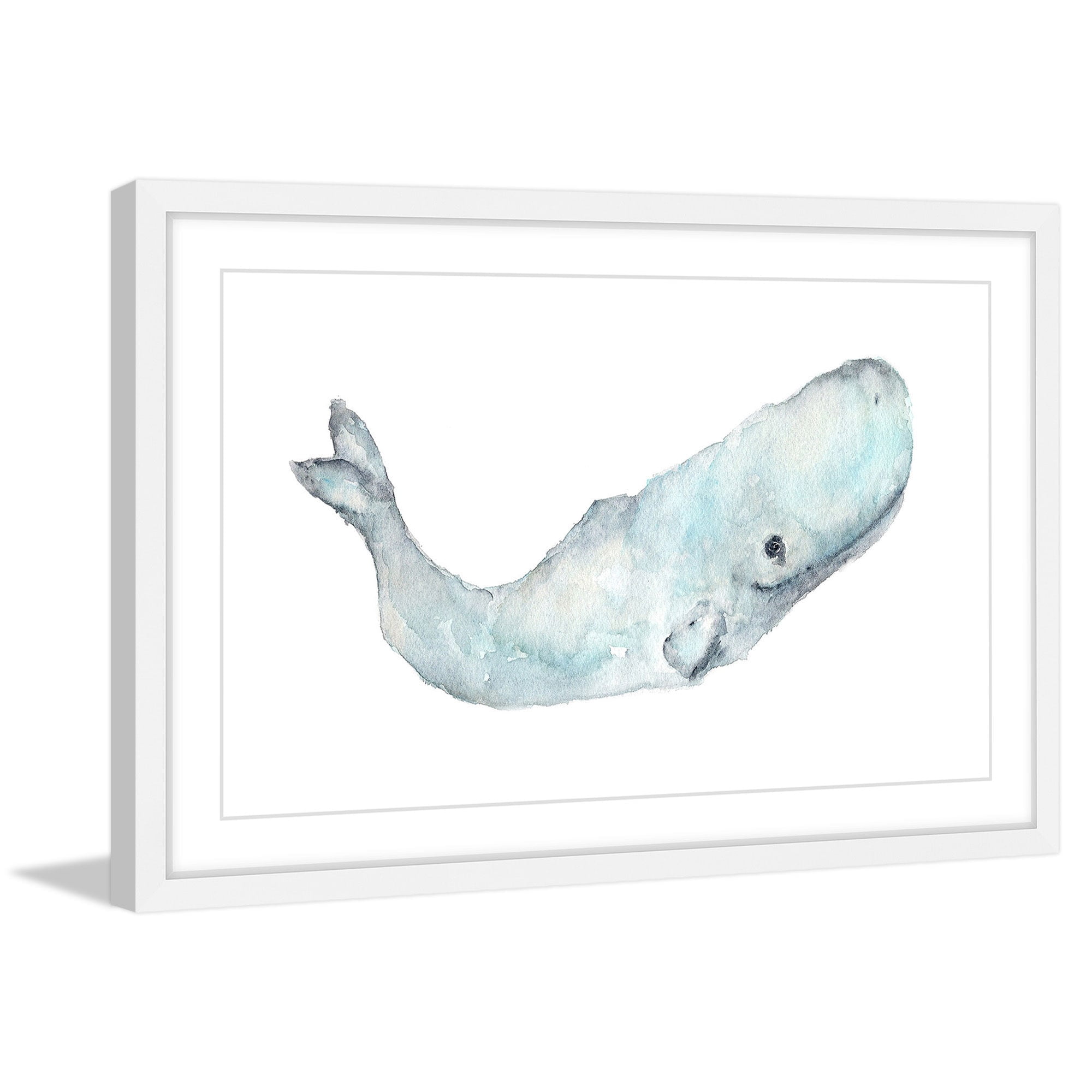 Marmont Hill "Sperm Whale" by Thimble Sparrow Framed Painting Print