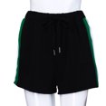 thumbnail image 4 of Aayomet Shorts For Women Trendy Women Bermuda Shorts Elastic Waist Wide Leg Shorts with Pockets & Belts,Green S, 4 of 5