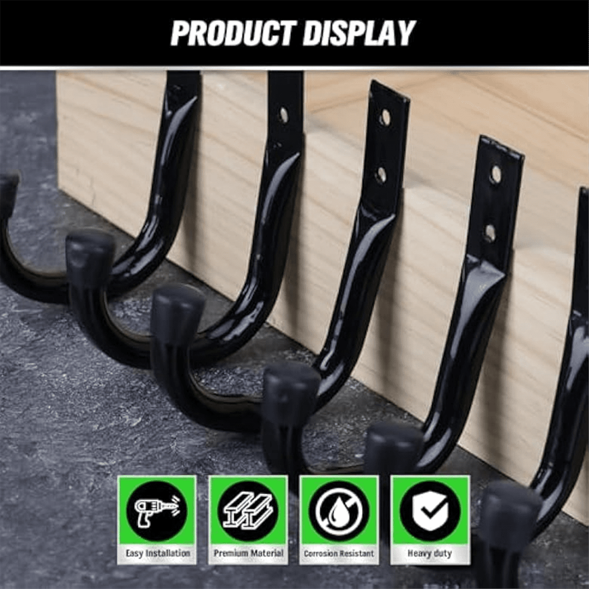Heavy Duty Garage Storage Hooks,12pcs Bike Hooks for Garage Wall,Utility Garage Hooks,Wall Mount J Hook for Hanging