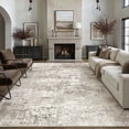 thumbnail image 2 of BERTHMEER 9'x12' Area Rugs for Living Room Dining Room Bedroom Office Farmhouse Kitchen Large Indoor Abstract Neutral Contemporary Modern Machine Washable Rugs Carpets, Beige, 2 of 7