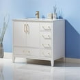 thumbnail image 2 of Sutton 36" Carrara White Marble Countertop Single Vanity w/o Mirror White, 2 of 9