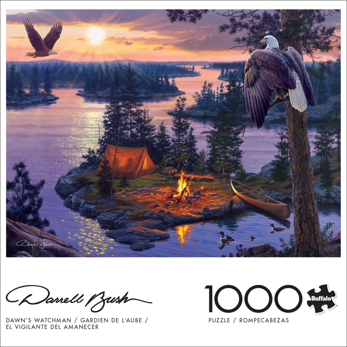 Buffalo Games 1000-Piece Darrell Bush Dawn's Watchman Interlocking Jigsaw Puzzle for Adults Ages 14+