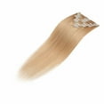 thumbnail image 4 of MY-LADY Clip in 100% Remy Human Hair Extensions 48Pcs Full Head Weft Highligh Hairpiece Long Straight #24 Natural Blonde 24inch, 4 of 10