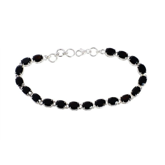 Black Onyx Tennis Bracelet-Oval