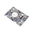 thumbnail image 3 of MKHERT Halloween Watercolor Gothic Floral Paisley Flowers Skull and Raven Placemats Table Mats for Dining Room Kitchen Table Decoration 12x18 inch,Set of 4, 3 of 4