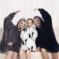thumbnail image 5 of Cute Bulldog Blanket Hoodies for Kids 6-13YR Oversize Wearable Blanket Hoodies for Boys Girls Teens, 5 of 7