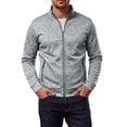 thumbnail image 2 of Mens Zip Up Sweatshirt Without Hood Fall Fashion Jackets Zipper Mock Neck Coat Casual Long Sleeve Top With Pockets, 2XL, 2 of 7