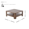 thumbnail image 7 of New Pacific Direct Trevin KD Square Coffee Table with Open Shelf in Walnut, 7 of 7