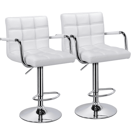 Yaheetech Set Of 2 Breakfast Faux Leather Bar Stools Swivel Kitchen Pub Chair W Armrest Yaheetech Set Of 2 Breakfast Faux Leather Bar Stools Swivel Kitchen Pub Chair W Armrest