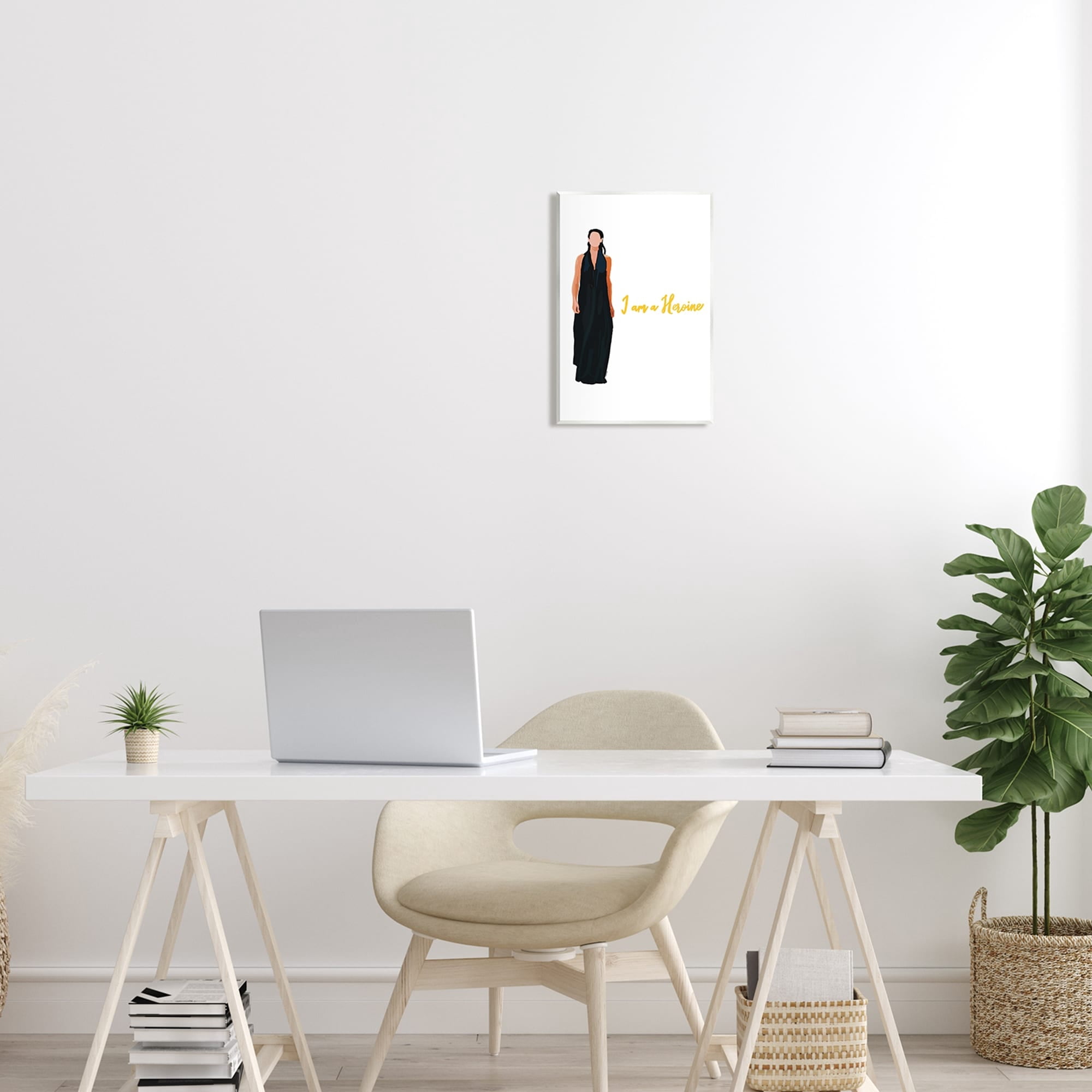 Stupell Industries Motivational Heroine Girl Power Phrase Female Fashion Graphic Art Unframed Art Print Wall Art, Design by Amelia Noyes