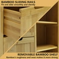 thumbnail image 5 of YYEAN Bamboo Bathroom Storage Cabinet with 4 Drawers & 2 Removable Shelves, Freestanding Storage Organizer Multifunctional for Living Room, Bedroom, Natural, 5 of 7
