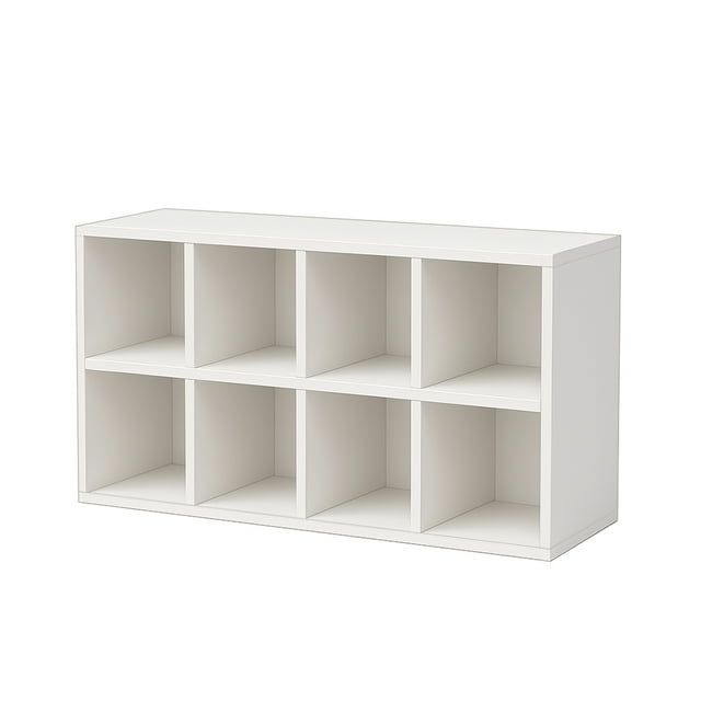 Ilios Innova | Librero Organizador de MDF Color Blanco, Mueble Moderno para Sala, Oficina o Recámara