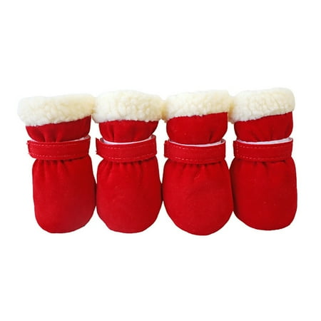 Aruwei 4Pcs Pet Shoes Solid Color Prevent Coldness Soft Sole Fashion Pet Dogs Sneakers Pet Product