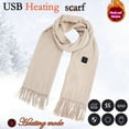 thumbnail image 2 of Yuanlong Winter Scarves Winter Intelligent Heating Solid Color With Fringes Warm Scarf Cold Weather Neckwear Cozy Scarf, 2 of 7