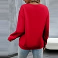 thumbnail image 6 of Oversize Sweatshirts for Women Butterfly Graphic Long Sleeve Crew Neck Casual Preppy Clothes Red XL, 6 of 8