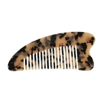 Unique Bargains 1 Pc Portable Anti-Static Hair Comb Light Brown Acetate Sheet
