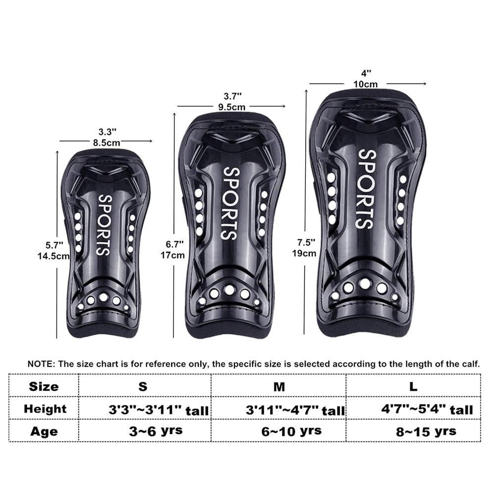 2 Paires De Mini Protège-Tibias Foot Avec Supports En Silicone - Pour Enfant - Équipement De Football Léger Et Résistant - Noir Et Blanc