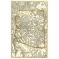 thumbnail image 3 of Rand McNally 10x14 Black Modern Framed Museum Art Print Titled - Arizona - Rand McNally 1876, 3 of 5