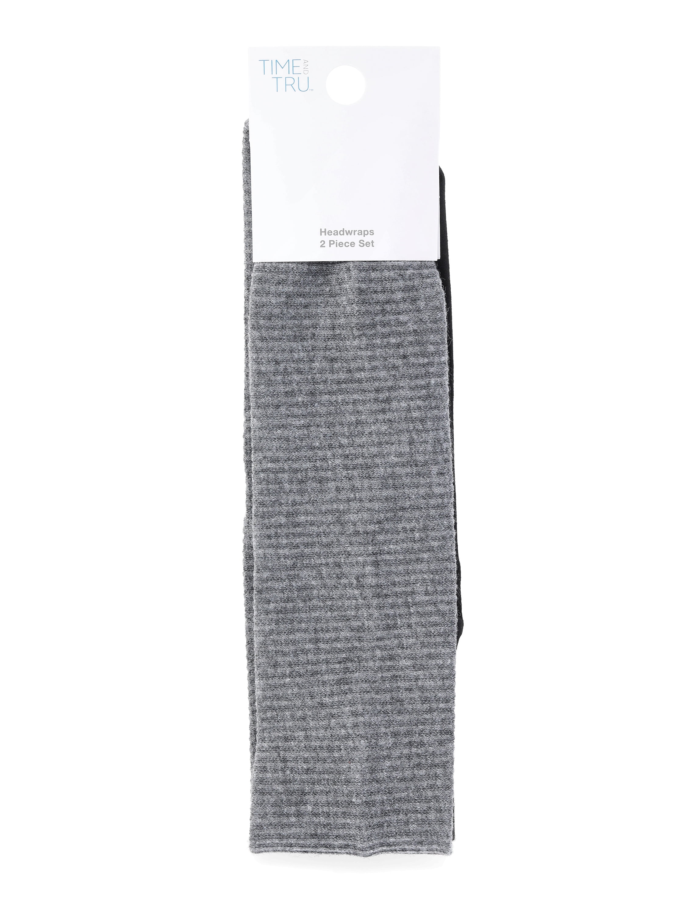 Time and Tru Women's 2-Pack Headwrap, Light Grey