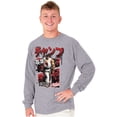 thumbnail image 5 of Retro Kanji Street Fighter Ryu Men's Long Sleeve Tee T Shirt Brisco Brands M, 5 of 6